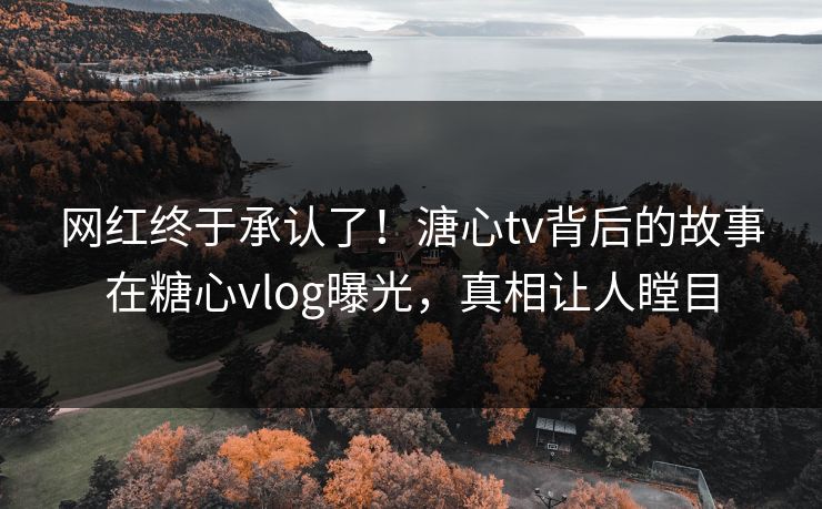 网红终于承认了！溏心tv背后的故事在糖心vlog曝光，真相让人瞠目