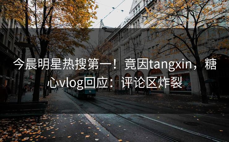 今晨明星热搜第一！竟因tangxin，糖心vlog回应：评论区炸裂