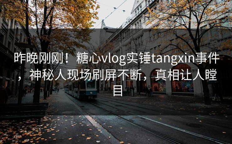 昨晚刚刚！糖心vlog实锤tangxin事件，神秘人现场刷屏不断，真相让人瞠目